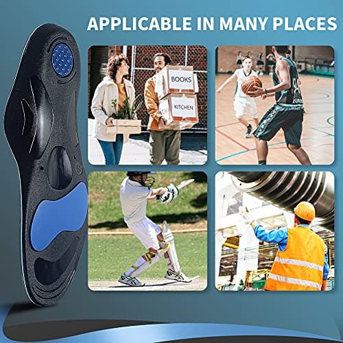 PCSsole High Arch Support Gel Insoles for Flat Feet, Plantar Fasciitis, Heel Pain, Metatarsalgia, Over Pronation