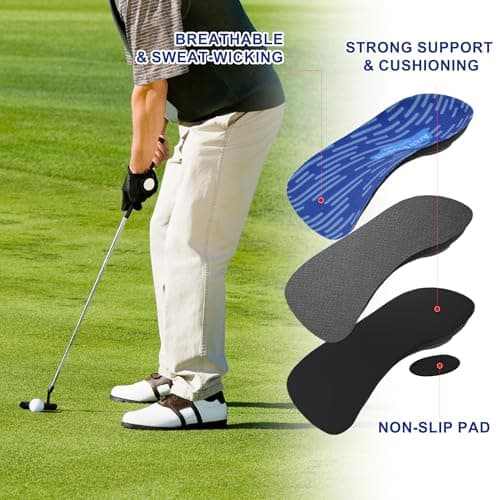 3/4 Length Orthotic Shoe Inserts for Heel & Foot Pain Relief