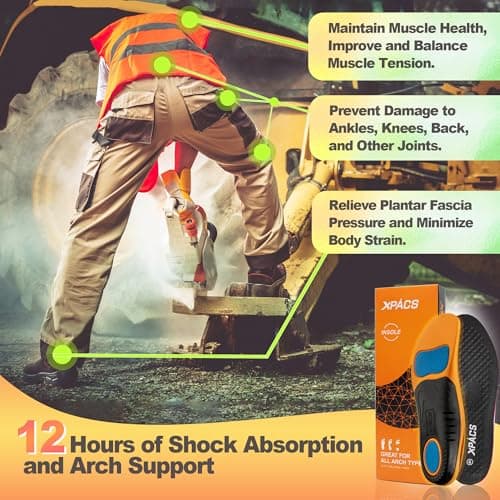 High-Arch Support Orthotic Insoles for Plantar Fasciitis, Knee Pain, and Flat Feet - Cloud Step Comfort Gel Insoles