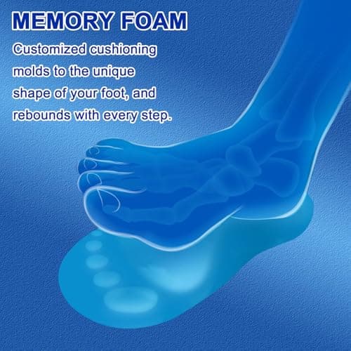 Memory Foam Insoles for Men - Comfort and Pain Relief for Work Boots, Running Shoes, and Sneakers