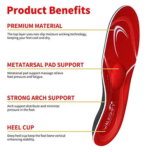 Walkomfy Pain Relief Orthotics for Plantar Fasciitis 29cm