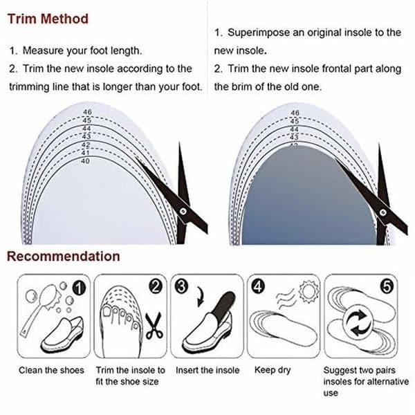 Orthotic Arch Support Insoles for Men and Women with Flat Feet and Plantar Fasciitis