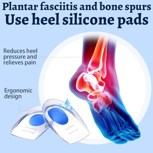 Silicone Gel Heel Cups for Plantar Fasciitis and Heel Pain