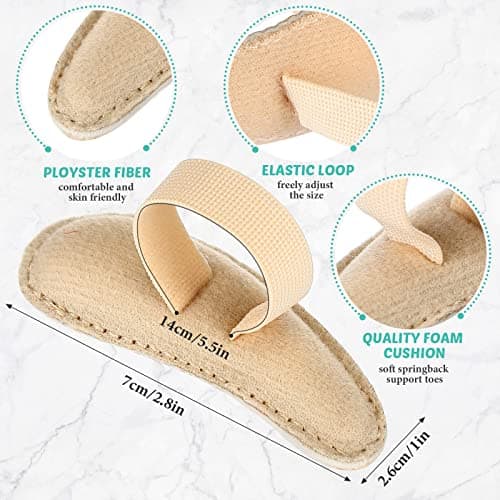 8-Piece Hammer Toe Cushion Set for Relieving Pressure on Calluses and Hammer Toes - Medium Size, Beige Color