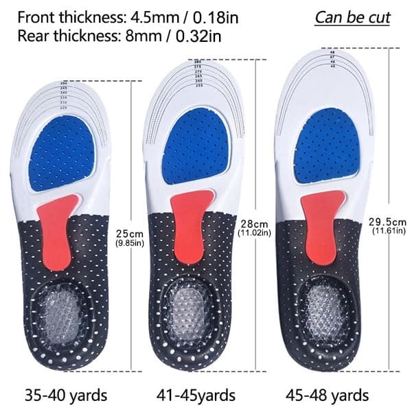 RooRuns Silicone Shock-Absorbing Insoles 1 Pair (35-40)
