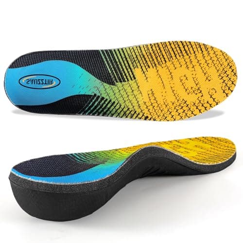 Plantar Fasciitis Relief High Arch Support Insoles for Flat Feet, Heel Pain, Foot Pain Relief, Work Boot Shoe Insoles for Standing All Day Men Women