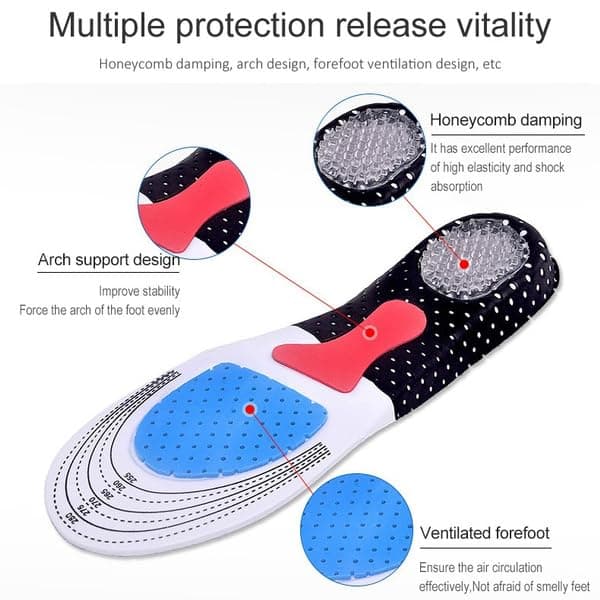 RooRuns Silicone Shock-Absorbing Insoles 1 Pair (35-40)