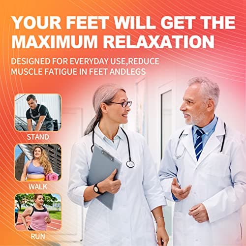 PCSsole Heavy Duty Foot Pain Relief Insoles for Flat Feet, Heel Pain & Pronation Support