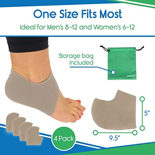 VIVEsole Heel Protectors - Plantar Fasciitis Relief for Men & Women