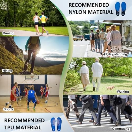 Plantar Fasciitis Relief Insoles for Men with High Arch Support