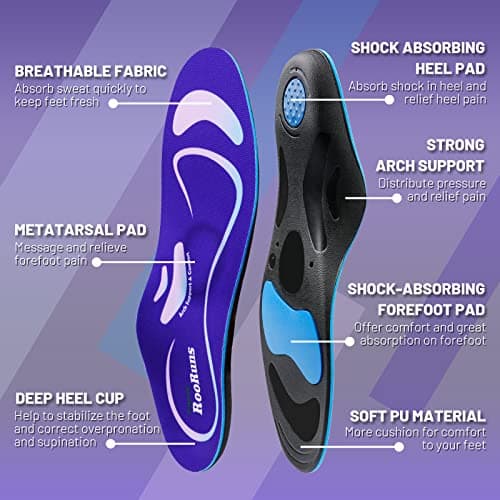 Plantar Fasciitis Arch Support Insoles for Women and Men