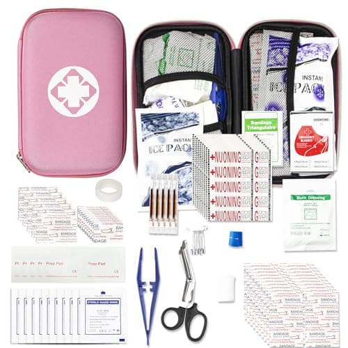 Emergency Survival Kit 275pcs Home Travel Hiking Camping Essentials — Pink-273Pcs