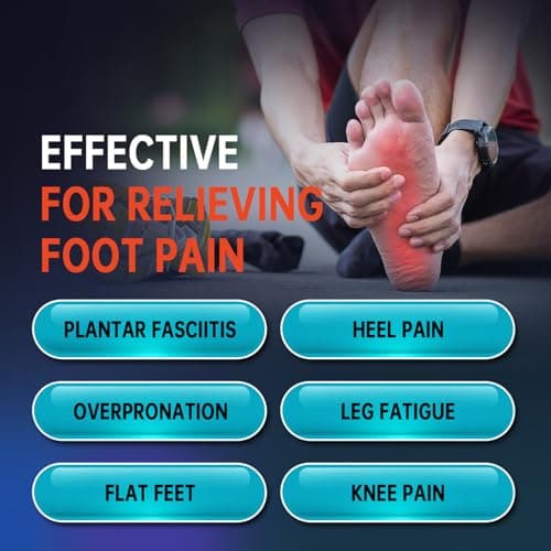 Heavy Duty Arch Pain Relief Insoles for Men Women - Plantar Fasciitis Orthotic Inserts