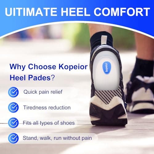 Heel Cups for Pain Relief, Silicone Gel Heel Pads for Men & Women