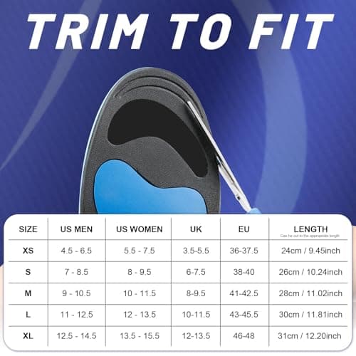Plantar Fasciitis Arch Support Insoles for Women and Men