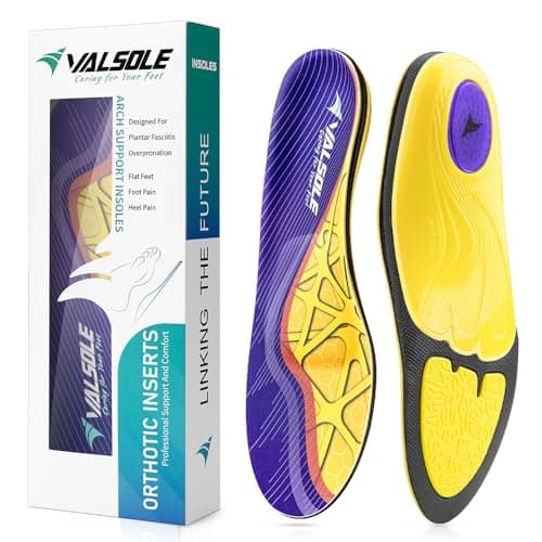 Heavy Duty Orthotic Insoles for Plantar Fasciitis and High Arch Support - Men and Women, 220+ lbs — Purple