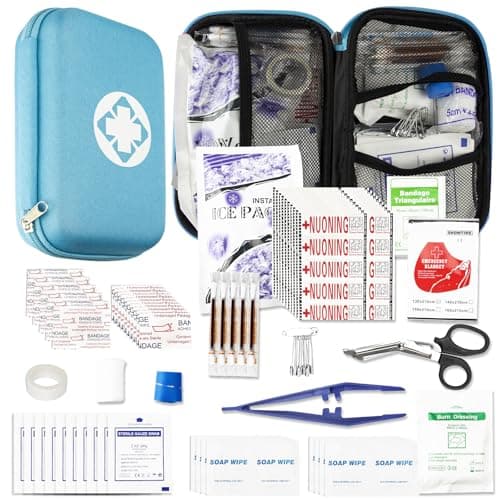 Red 300PCS Home & Hiking First Aid Kit for Emergency Gear — 274Pcs-Blue