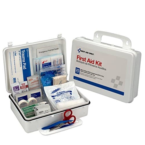 25-Person Emergency First Aid Kit - 6082, Office, Home, Construction, 95 Pieces, White