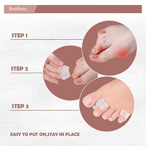White Gel Toe Separators for Women with Overlapping Toes and Bunions