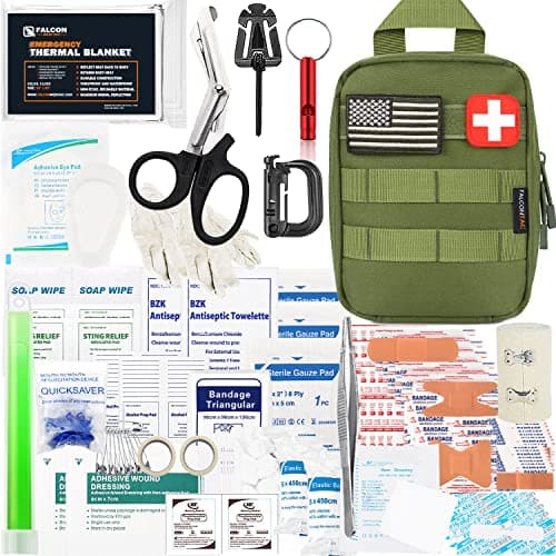 200 Piece First Aid Kit for Outdoor Adventures Tan — Od Green