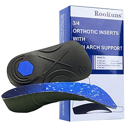 Orthotic Inserts for High Arches & Foot Pain Relief - Size S (Men 5-6 / Women 6-7)