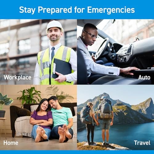 BrightCare Wall Mount First Aid Kit - 130 Pieces, Durable Hard Case