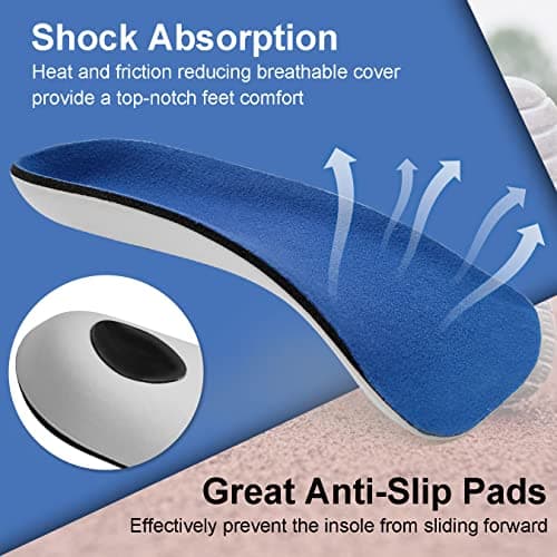 Arch Support Inserts for Plantar Fasciitis, Flat Feet & Foot Pain Relief for Men and Women