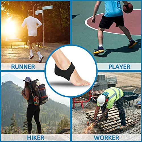 Heel Protectors for Foot Pain Relief - 2PCS Silicone Cushions for Plantar Fasciitis