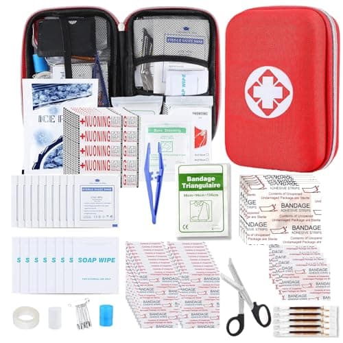 Red 300PCS Home & Hiking First Aid Kit for Emergency Gear — 277Pcs-Red