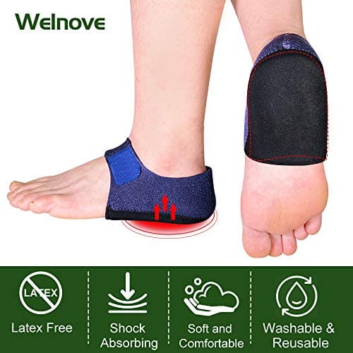 Welnove 2PCS Heel Protectors for Plantar Fasciitis, Heel Pain Relief