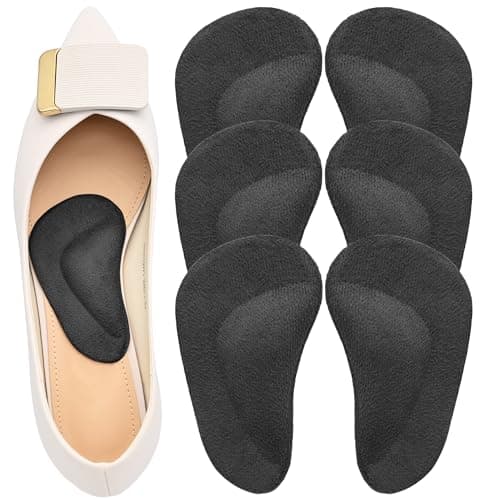 Black Gel Arch Support Insoles for Flat Feet and Plantar Fasciitis