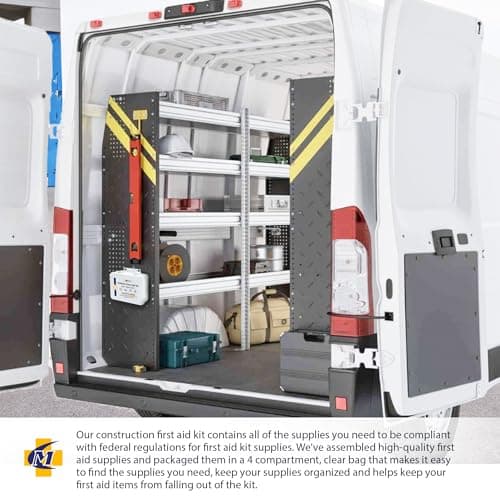 MFASCO DOT/ANSI/OSHA Compliant Vehicle First Aid Kit - 115 Pcs - Portable & Mountable - Waterproof