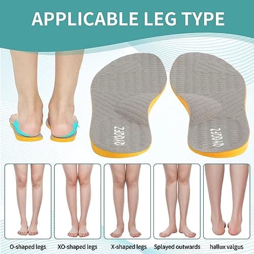 Supination Insoles for O/X Legs and Bowed Legs for Women and Men