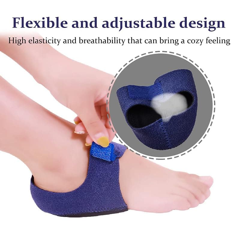 RooRuns Breathable Heel Socks with Hoop and Loop Fastener, Men and Women