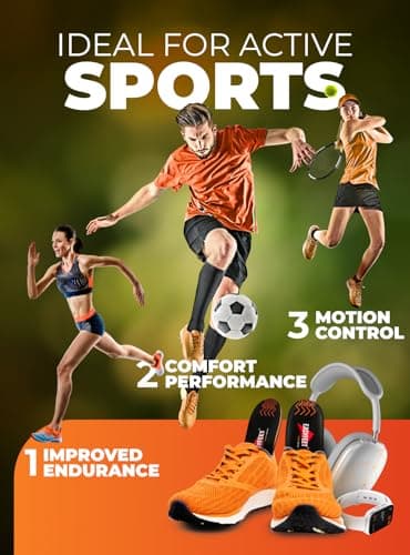 Men's & Women's Running Shoe Insoles - Shock Absorption & Comfort Inserts for Sports like Hiking, Tennis & Basketball
