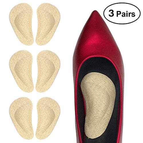 Dr. Foot's Gel Arch Support Insoles for Flat Feet & Plantar Fasciitis, Adhesive Pad - 3 Pairs (Black) — Beige