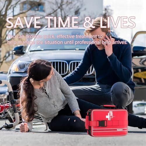 Comprehensive Trauma First Aid Kit with Labelled Compartments - Upgrade 324 Piece Kit