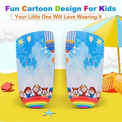 Orthotic Insoles for Kids Shoes, Size SK - Heel Pain, Flat Feet, Plantar Fasciitis, Pronation