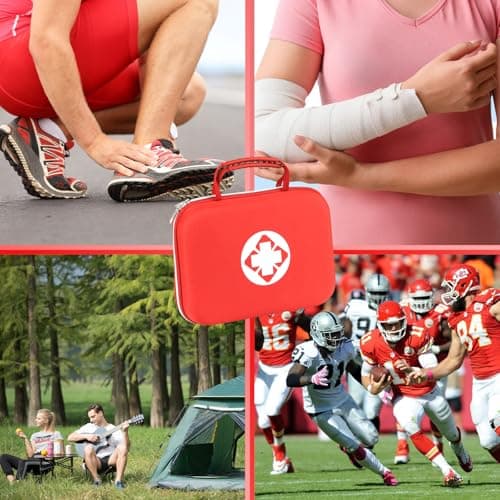 Red 300PCS Home & Hiking First Aid Kit for Emergency Gear