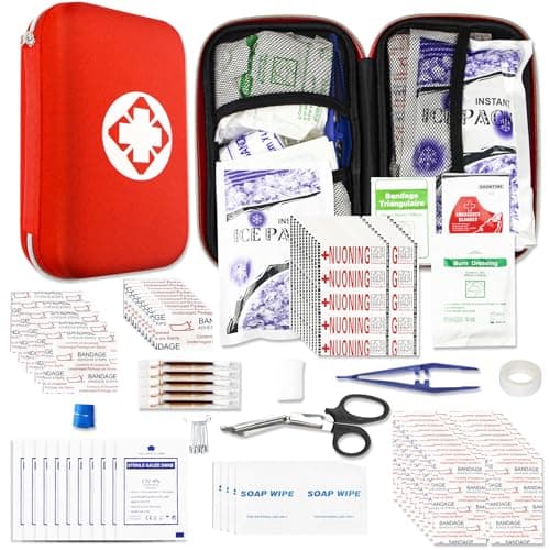 Emergency Survival Kit 275pcs Home Travel Hiking Camping Essentials — 276Pcs-Red