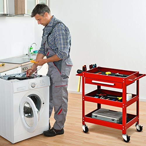 Goplus 3 Tier Rolling Tool Cart, 330 LBS Capacity