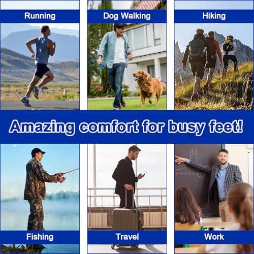 Memory Foam Insoles for Men - Comfort and Pain Relief for Work Boots, Running Shoes, and Sneakers