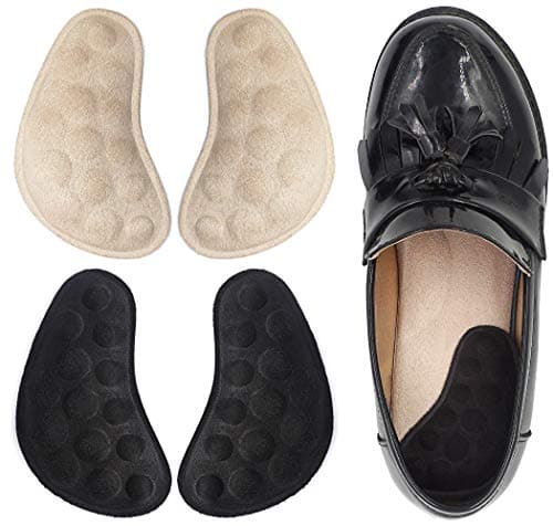 Dr. Foot's Supination & Over-Pronation Corrective Inserts, Medial & Lateral Wedges for Foot & Knee Pain (3 Pairs, Beige) — Black+beige