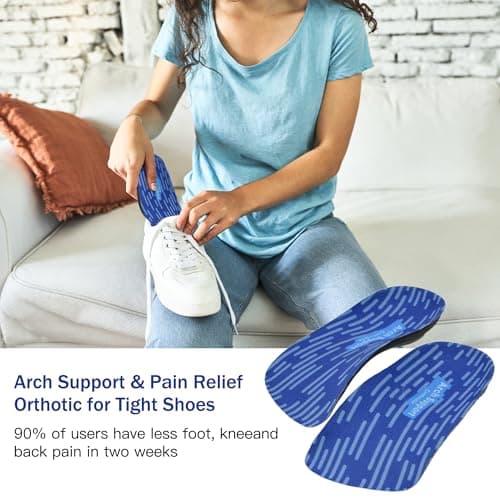 3/4 Length Orthotic Shoe Inserts for Heel & Foot Pain Relief