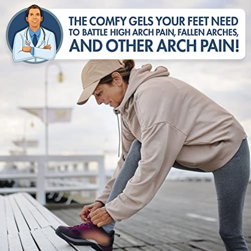 High Arch Support Insoles for Plantar Fasciitis - 6Pcs - Best for Flat Feet Relief