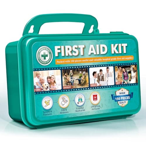 General Medi 150-Piece Hardcase First Aid Kit - Premium Supplies for Travel, Home, Office & More