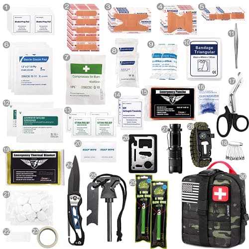 250 Piece Survival First Aid Kit for Outdoor Emergencies