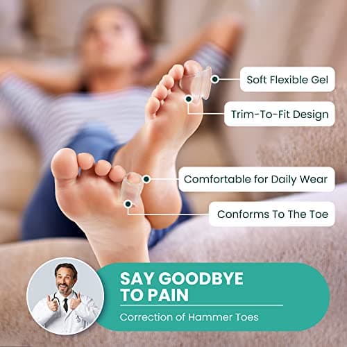 Hammertoe Corrector for Women and Men - Toe Straightener for Curled Toes, Broken Toe, Bunion - 3 Sizes Available