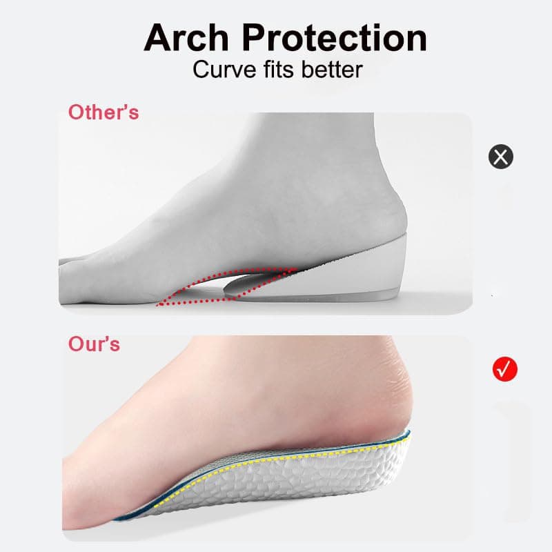 RooRuns Men's 2.5cm Inner Raised Insole