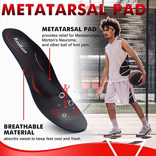 Plantar Fasciitis Insoles with Arch Support for Women and Men